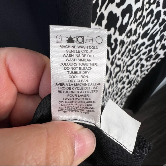 NWT Jones New York white and black leopard print stretch tunic dress size 16 - Picture 9 of 9